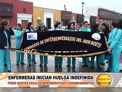 Enfermeras inician huelga indefinida