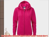 Russell Ladies Authentic Zipped Hoodie Colour=Fuchsia Size=S