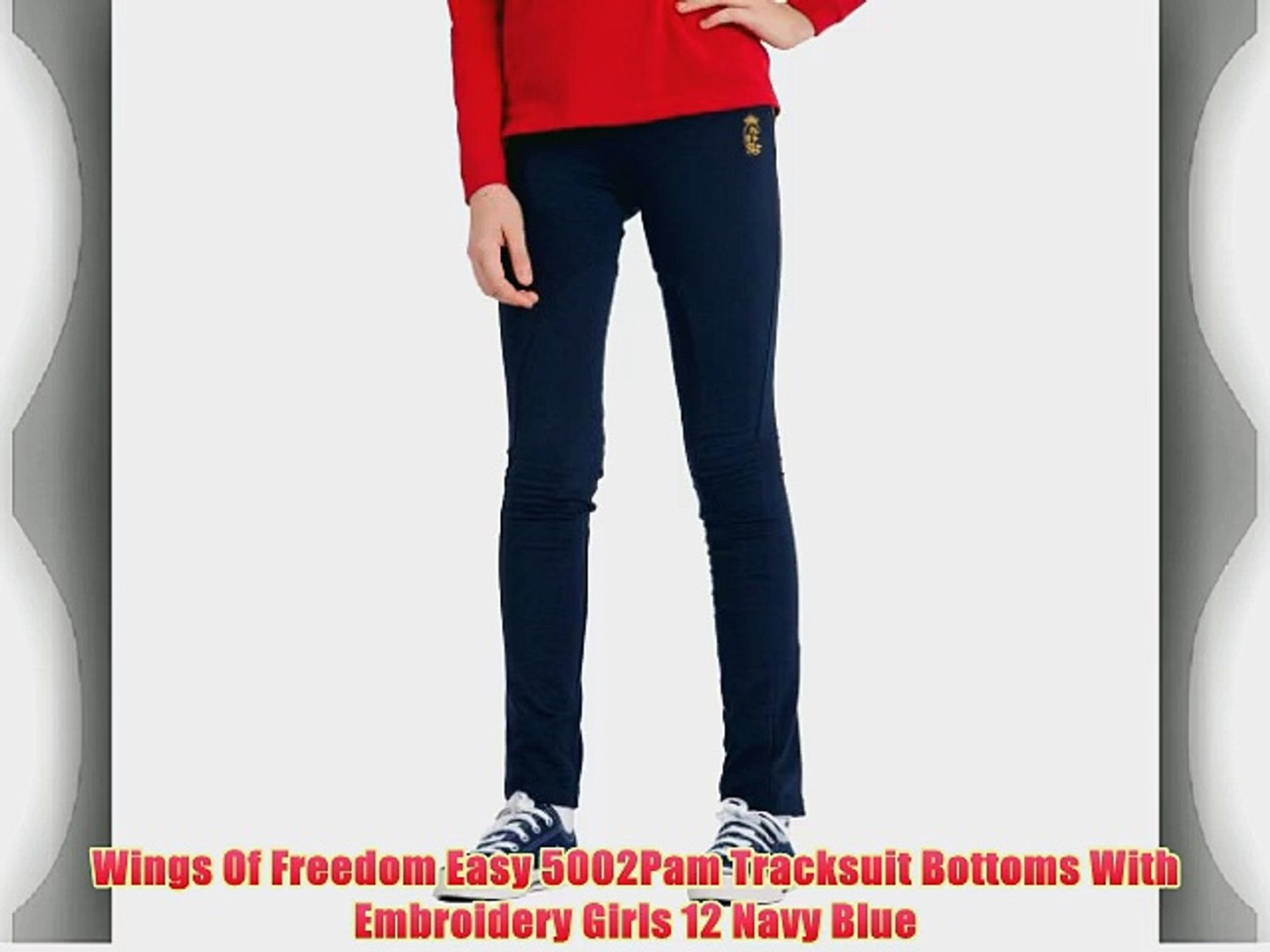 girls navy blue tracksuit bottoms