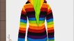 The Hippy Clothing Co. Hooded Top - Rainbow Patchwork L/Xl