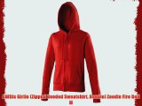 AWDis Girlie (Zipped Hooded Sweatshirt Hoodie) Zoodie Fire Red M