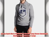 edc by Esprit Men's 094CC2J004 Hooded Long Sleeve Sweatshirt Medium Grey Melange X-Large