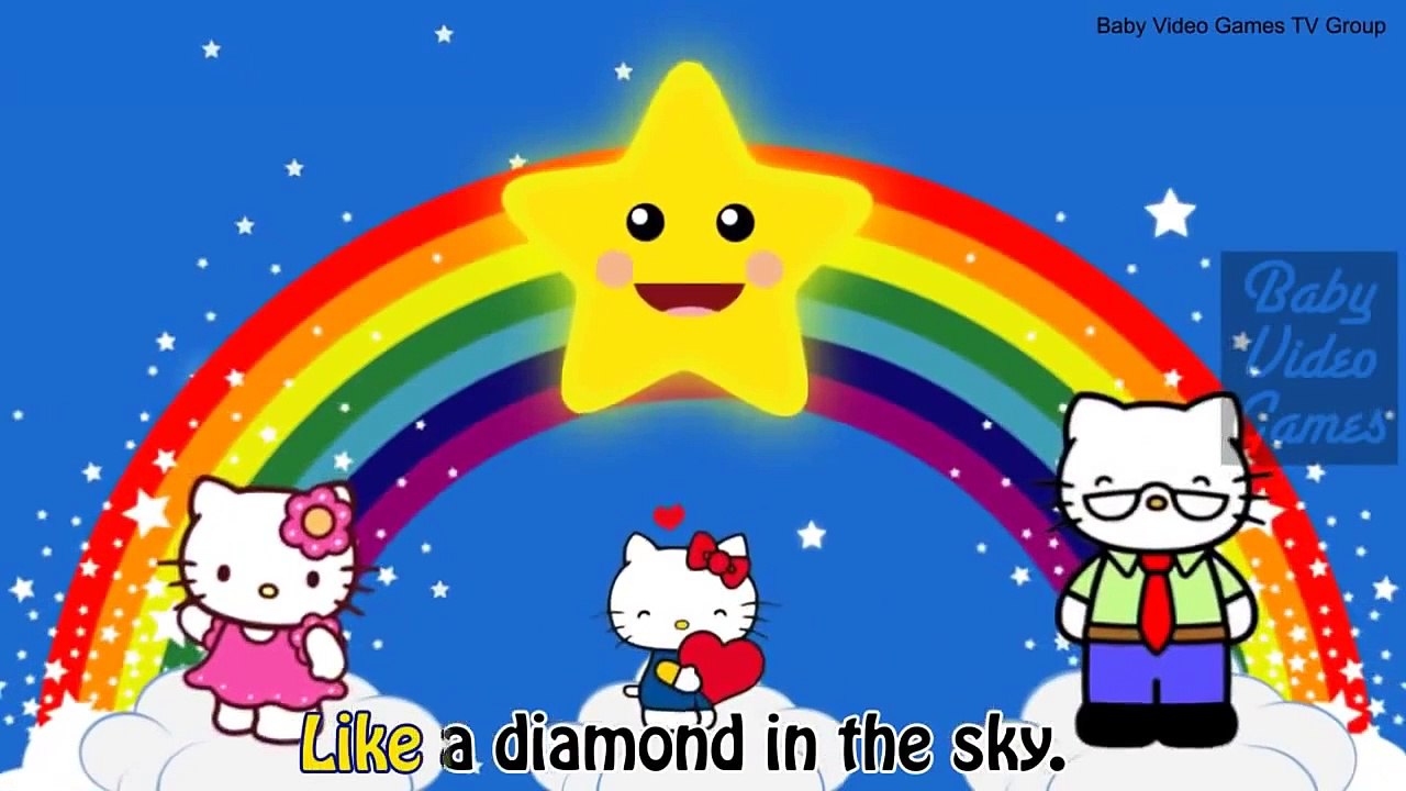 Twinkle Twinkle Little Star Nursery Rhymes Kids Cartoon Hello Kitty Kids Music Videos