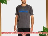 2014 Under Armour Wordmark Graphic Logo T-Shirt Mens Training Tee-Carbon Heather-Medium