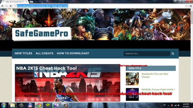 NBA 2k15 Cheats For PS3,PS4,XBOX ONE,XBOX 360,PC 100% Working