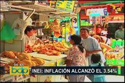 Inflación anualizada alcanzó 3,54 %: analistas explican los motivos y repercusiones