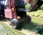 Baling hay in Novo Selo (Loznica) - Serbia, IMT588 with Hesston 5540 round (roto-rolo) baler