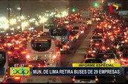 Municipio de Lima inició operativos para retirar buses de 29 empresas de transporte público