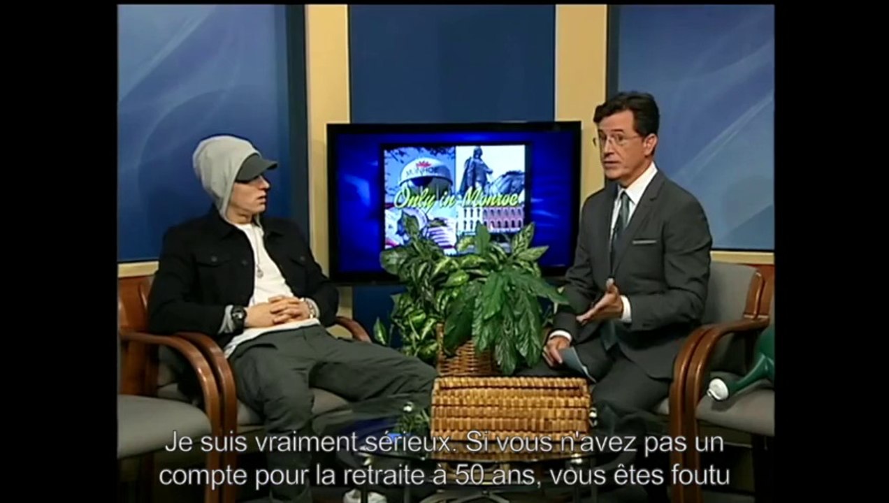 Eminem interview - Stephen Colbert Only In Monroe (Traduction française)