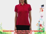 Glenmuir Ladies' 95% Cotton Polo Shirt with Tipping Detail-Grenadine/White-X-Small