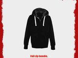 AWDis Hoods Fur Lined Chunky Casual Heavyweight Full Zip Zoodie (L) (Jet Black)