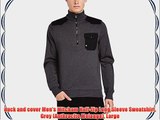 duck and cover Men's Mitcham Half-Zip Long Sleeve Sweatshirt Grey (Anthracite Melange) Large