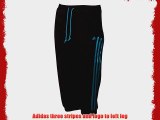 Adidas Womens 3/4 Pant 3 Stripe Sweatpant Ladies Godexa 3/4 Jogging Pant Black Sizes S M L