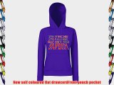 Womens Funny Sayings Slogans Its Not Sarcasm Hoodie On Fruit of the Loom Lady-Fit Hooded Sweat-Purple-X-Large