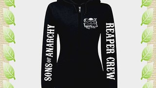 Sons Of Anarchy Reaper Crew Girls hooded zip black M