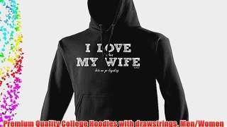 I LOVE IT WHEN MY WIFE LETS ME GO KAYAKING (3XL - BLACK) NEW PREMIUM HOODIE - slogan funny
