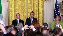 President Obama receives a Certificate of Irish Heritage