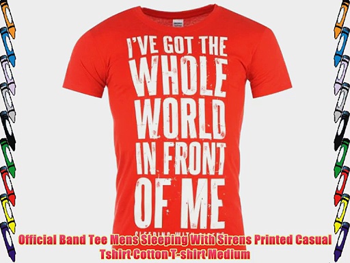 Official Band Tee Mens Sleeping With Sirens Printed Casual Tshirt Cotton T-shirt Medium