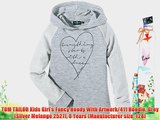 TOM TAILOR Kids Girl's Fancy Hoody With Artwork/411 Hoodie Grey (Silver Melange 2527) 8 Years