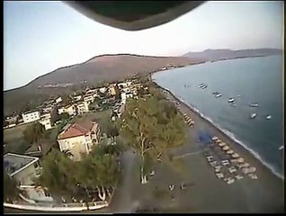 RC HELI FPV: HK-450 (TREX-450 clone) rc helicopter FPV flight over Candia Beach, Argolida.