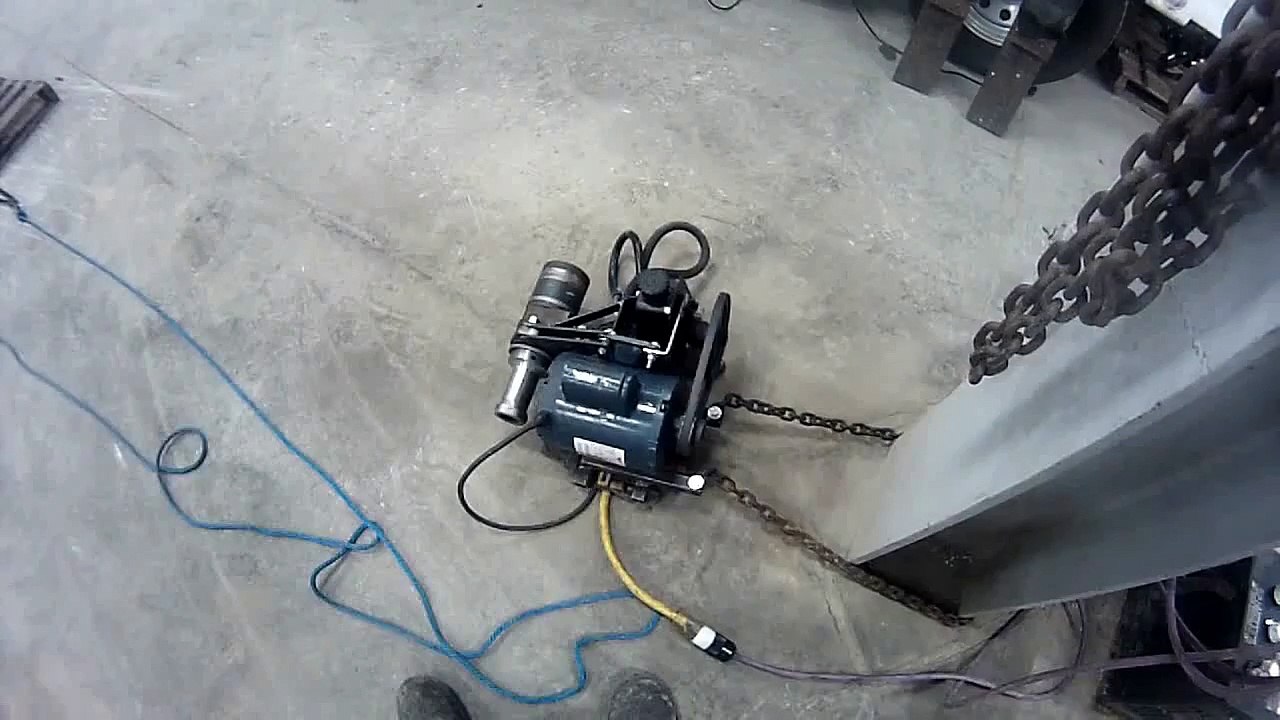 homemade capstan winch first test....