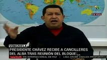 Hugo Chávez, agradeció a los países del ALBA el apoyo a su propuesta de paz y unión para Libia