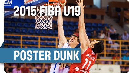 Greek's Mitoglou posterizes Turkey's Arar - 2015 FIBA U19 World Championship