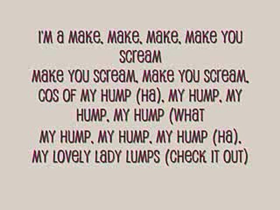 Black Eye Peas- My Humps LYRICS !!(WORDS ON SCREEN)