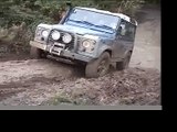 Land Rover Defender V8 90 Off Road Henley in Arden in Deep Mud