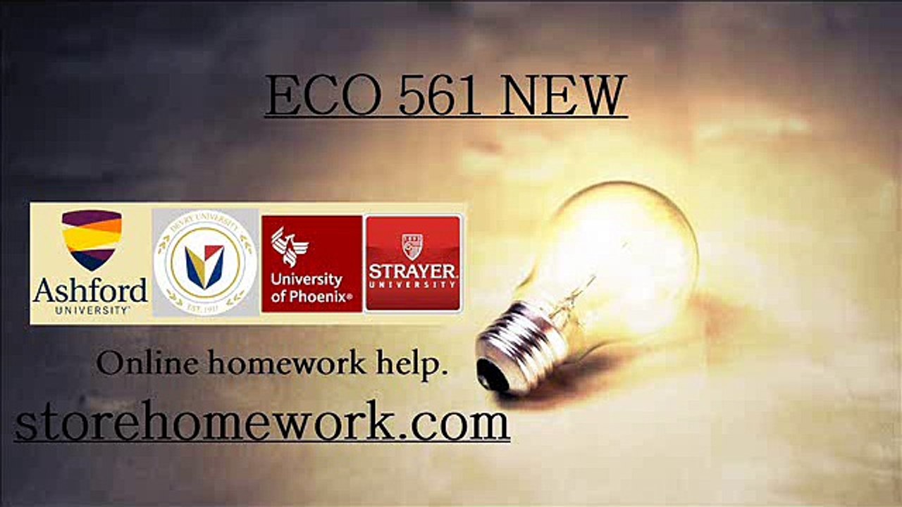 ECO 561 Week 2 Learning Team Reflection NEW