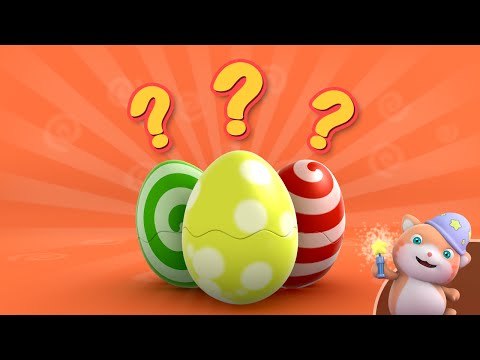Learn English with Looi's Surprise Eggs - Fruit | apple, banana, strawberry