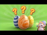 Learn English with Looi's Surprise Eggs - Animals  | Elephant | Giraffe | Lion