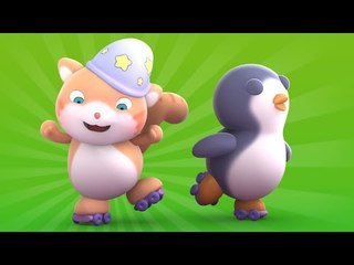 Looi the cat - a roller skating Penguin, for kids