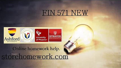 FIN 571 Complete Class With Final Exam - Missing Week 6 Individu
