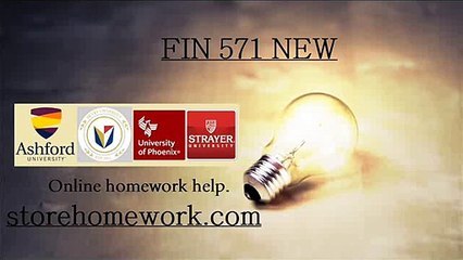 FIN 571 Week 1 DQ 1 NEW