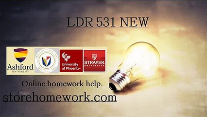 LDR 531 Week 1 Learning Summary NEW