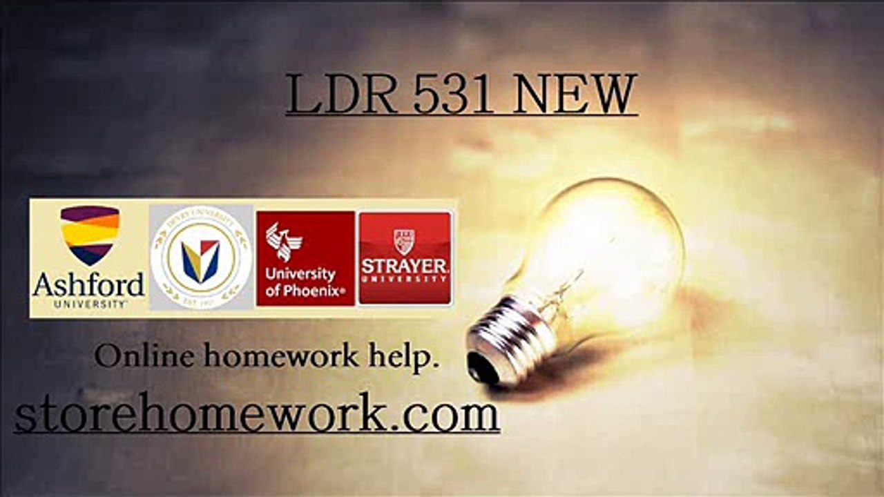 LDR 531 Week 3 Learning Summary NEW