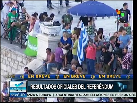 Autoridades griegas confirman que el No gana en el plebiscito