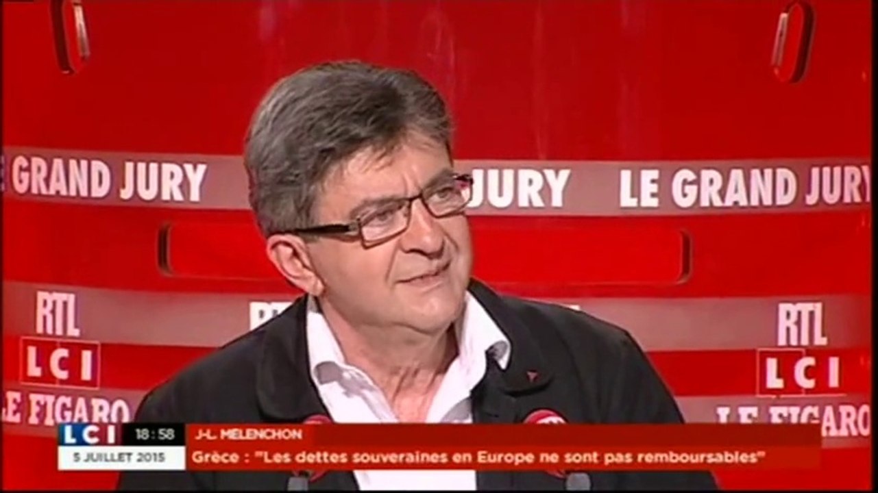 J.-L. Mélenchon invité à "Le Grand Jury RTL - Le Figaro - LCI" le 05/07/2015