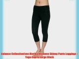 Balance Collection(von Marika)Womens Skinny Pants Leggings / Yoga Capris Large Black