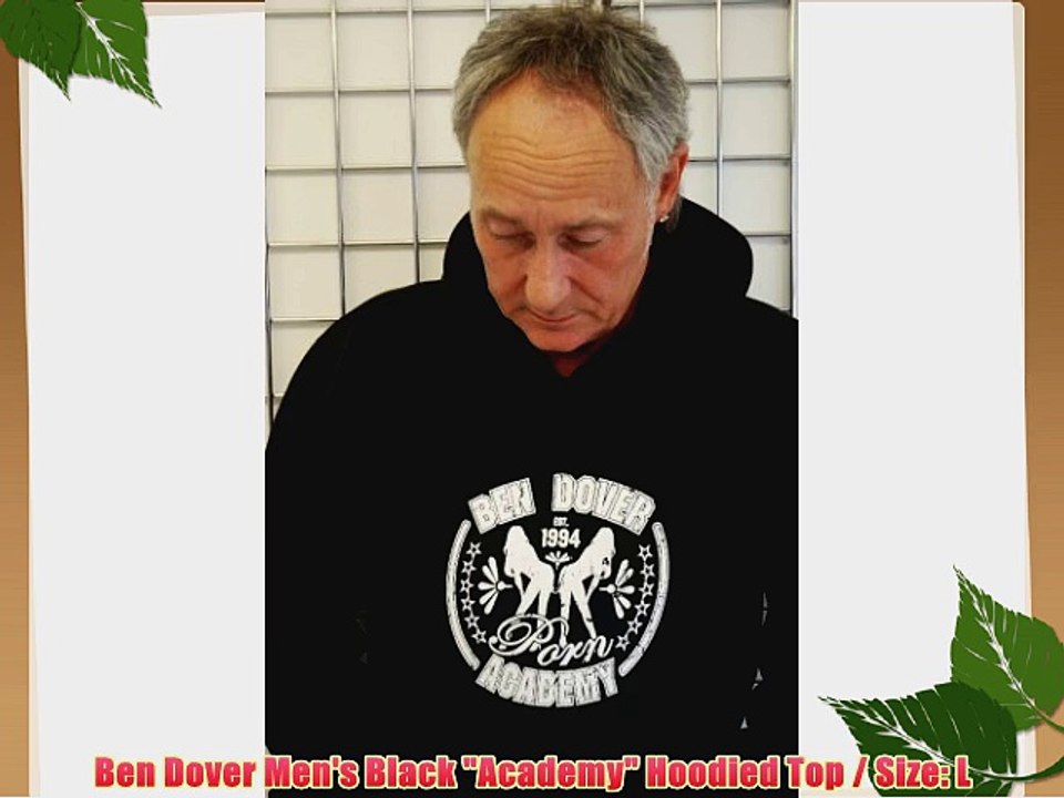 Ben Dover Men's Black Academy Hoodied Top / Size: L