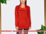 Bench Women's  Logo Banded Collar Long sleeveSweatshirt Red Rouge (Red)