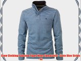Crew Clothing Padstow Pique Mens Sweatshirt - Slate Blue Stripe - XL