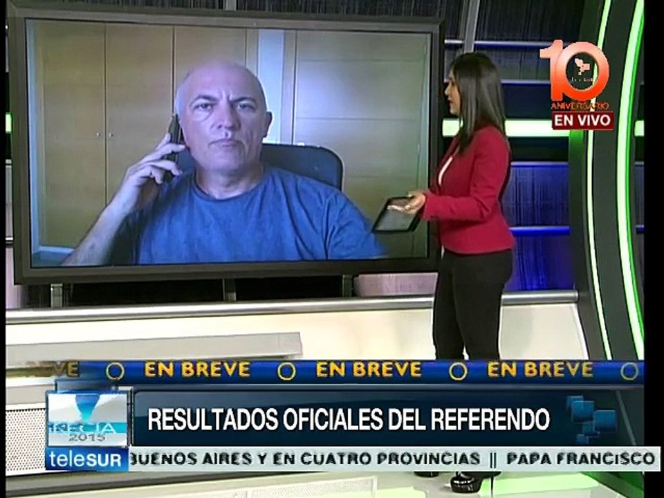 Carlos Martínez: Con el "No" Grecia rechaza más extorsión de la Troika