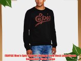 FANPAC Men's Epic Records Vintage Crew Neck Long Sleeve Sweatshirt Black Large
