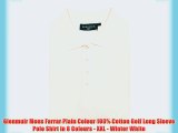 Glenmuir Mens Farrar Plain Colour 100% Cotton Golf Long Sleeve Polo Shirt in 8 Colours - XXL