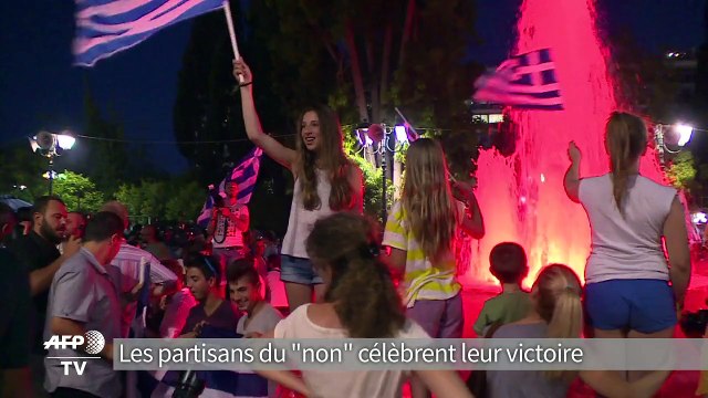 A Athènes, les partisans du non fêtent leur victoire