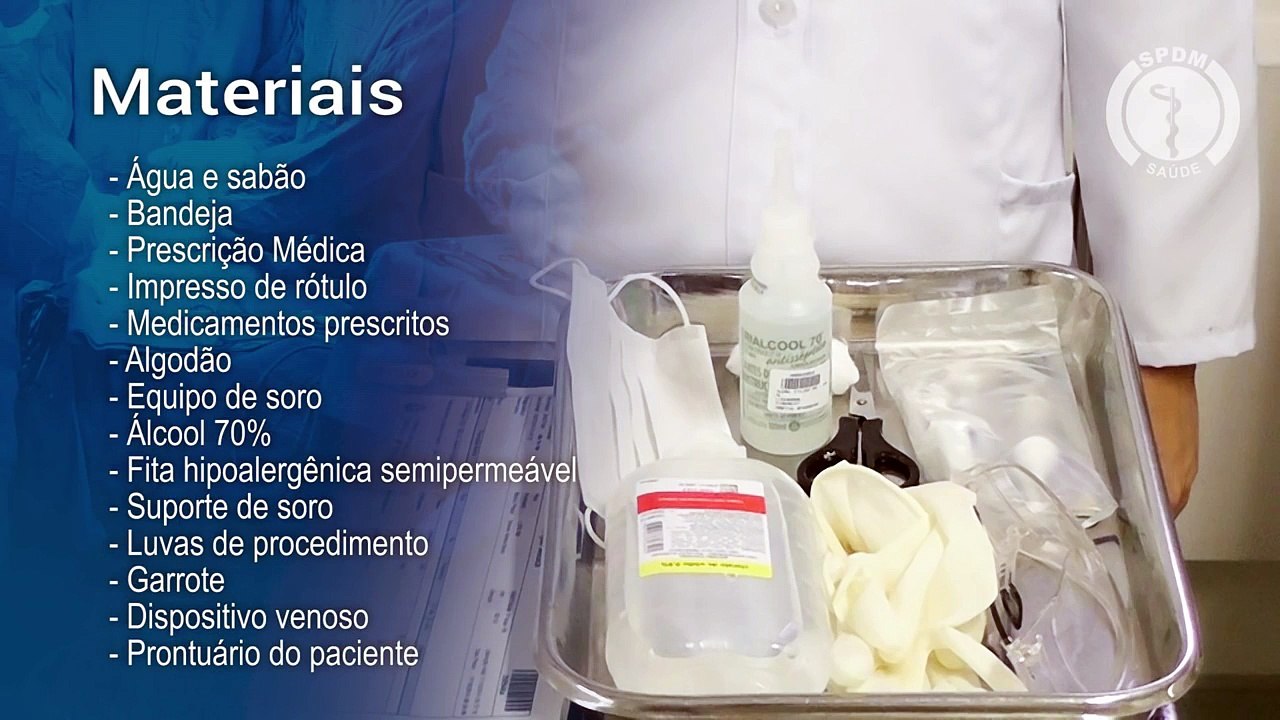 Punção venosa para administração de soro