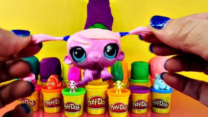 Giant Zelf Play Doh Surprise Egg + 11 Playdoh Surprise Eggs Nemo MLP Littlest Pet Shop Monsters Inc.