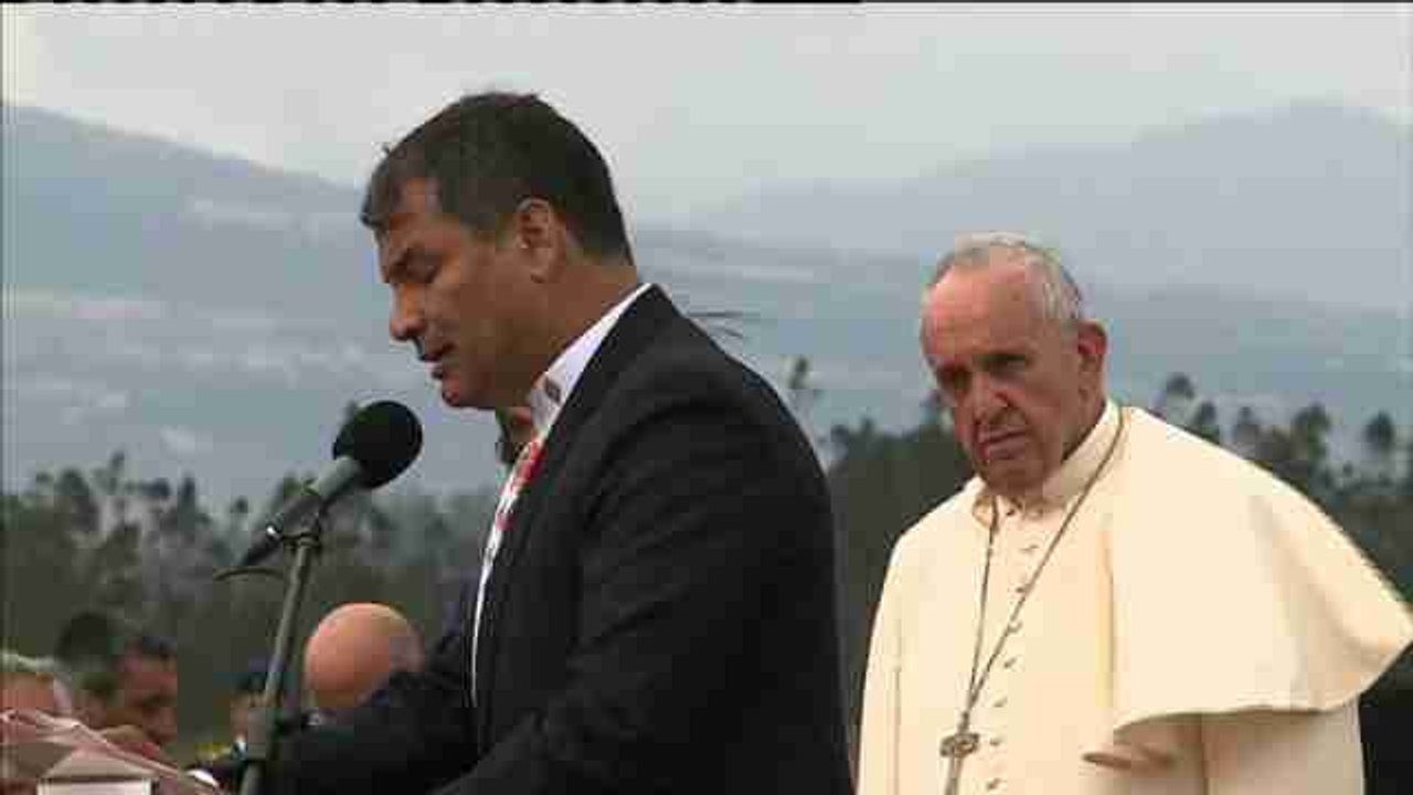 Correa asegura que el "gran pecado social" de América es la injusticia